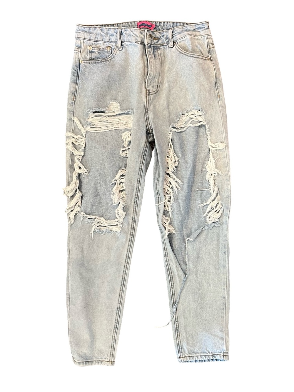 Edikted light wash ripped jeans